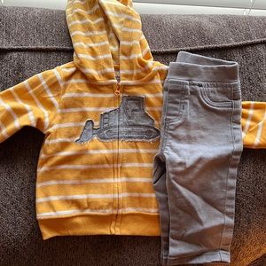 Zip up fleece hoodie and pants